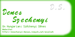 denes szechenyi business card