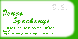 denes szechenyi business card